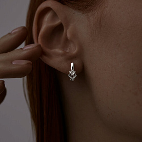 Серьги SOKOLOV - Серебро 925, Фианит (арт. 94021752)