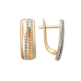 Серьги ЮФ Династия - Золото 375, Фианит (арт. 015332-5102)