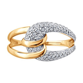 Кольцо SOKOLOV - Золото 585, Фианит (арт. 019895)