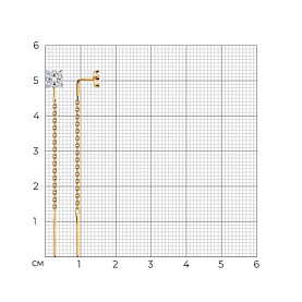 Серьги Diamant - Золото 585, Фианит (арт. 51-123-00431-1)