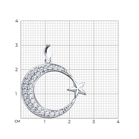 Подвеска SOKOLOV - Серебро 925, Фианит (арт. 94031200)