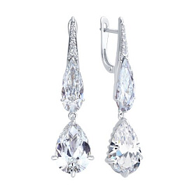 Серьги SOKOLOV - Серебро 925, Фианит (арт. 94027145)