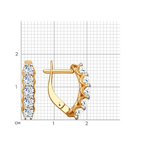 Серьги SOKOLOV - Золото 375, Фианит (арт. 027928-4)
