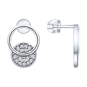 Серьги SOKOLOV - Серебро 925, Фианит (арт. 94022747)