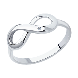 Кольцо SOKOLOV - Серебро 925, Бриллиант (арт. 87010036)