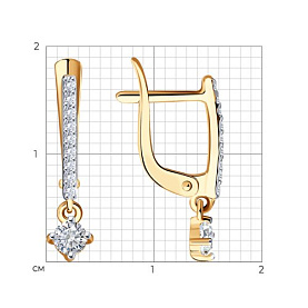 Серьги SOKOLOV - Золото 375, Фианит (арт. 027477-4)