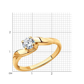 Кольцо SOKOLOV - Серебро 925, Фианит (арт. 93010021)