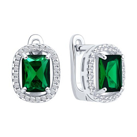 Серьги SOKOLOV - Серебро 925, Фианит (арт. 94027169-91)