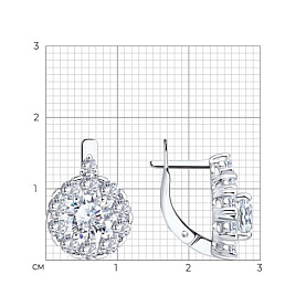 Серьги Diamant - Серебро 925, Фианит (арт. 94-120-02402-1)