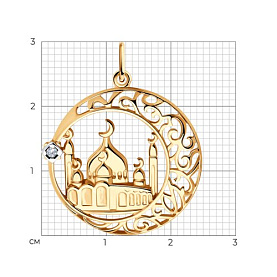 Подвеска SOKOLOV - Серебро 925, Фианит (арт. 93030565)