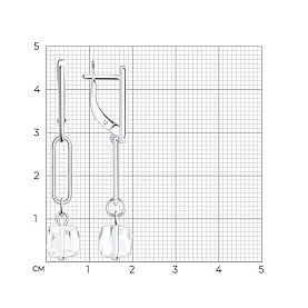 Серьги Diamant - Серебро 925, Стекло (арт. 94-121-00312-2)