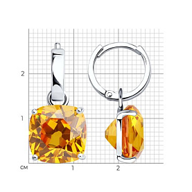 Серьги SOKOLOV - Серебро 925, Фианит (арт. 94026862)