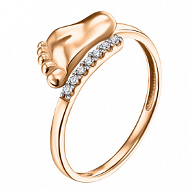 Кольцо golden glob - Золото 585, Фианит (арт. КЛ-4616,5бцФз585)