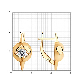 Серьги Diamant - Серебро 925, Фианит (арт. 93-120-01729-1)