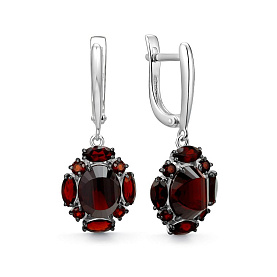 Серьги Дар - Серебро 925, Гранат (арт. С-5261рчс404)