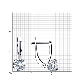 Серьги SOKOLOV - Серебро 925, Фианит (арт. 94023538)
