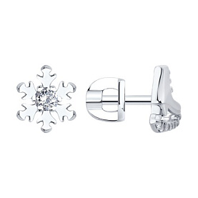 Серьги Diamant - Серебро 925, Фианит (арт. 94-122-02284-1)