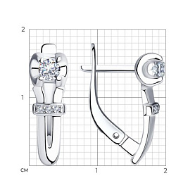 Серьги Diamant - Серебро 925, Фианит (арт. 94-120-00592-1)