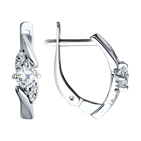 Серьги SOKOLOV - Серебро 925, Фианит (арт. 94022384)