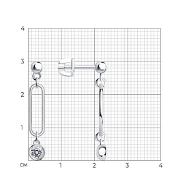 Серьги SOKOLOV - Серебро 925, Фианит (арт. 94026040)