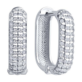 Серьги SOKOLOV - Серебро 925, Фианит (арт. 94027129)