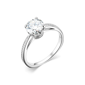 Кольцо Дар - Серебро 925, Муассанит, Фианит (арт. К-5140рс1612800)