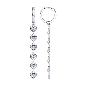 Серьги SOKOLOV - Серебро 925, Фианит (арт. 94026866)