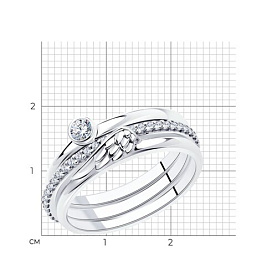 Кольцо SOKOLOV - Серебро 925, Фианит (арт. 94013313)