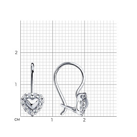 Серьги SOKOLOV - Серебро 925, Фианит (арт. 94021303)