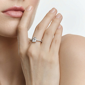 Кольцо SOKOLOV - Серебро 925, Фианит (арт. 94015035)