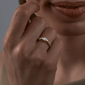 Кольцо Diamant - Золото 585, Фианит (арт. 51-110-00108-1)