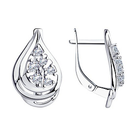 Серьги Diamant - Серебро 925, Фианит (арт. 94-120-00566-1)