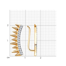 Серьги Diamant - Серебро 925, Фианит (арт. 93-120-02102-2)