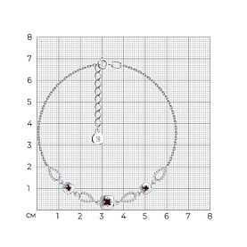 Браслет SOKOLOV - Серебро 925, Гранат, Фианит (арт. 92050101)