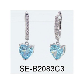 Серьги Фиделис - Серебро 925, Фианит (арт. SE-B2083C3)