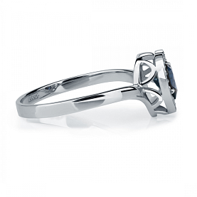 Кольцо Platinum Lab. - Платина 950, Сапфир (арт. ПК-023С-01)
