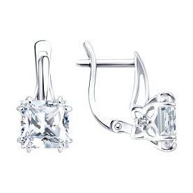 Серьги SOKOLOV - Серебро 925, Фианит (арт. 94027352)