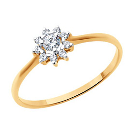 Кольцо Diamant - Золото 585, Фианит (арт. 51-110-02267-1)