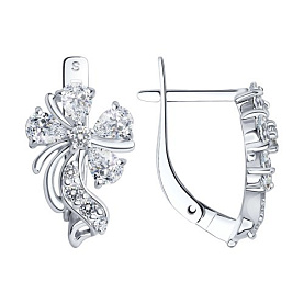 Серьги SOKOLOV - Серебро 925, Фианит (арт. 94020248)