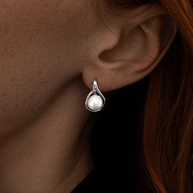 Серьги SOKOLOV - Серебро 925, Жемчуг культивированный (арт. 94024759)