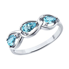 Кольцо SOKOLOV - Серебро 925, Топаз (арт. 92014907)