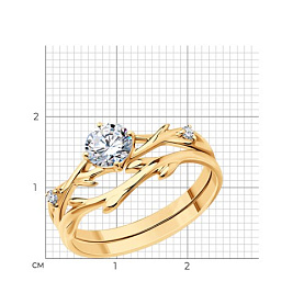 Кольцо SOKOLOV - Серебро 925, Фианит (арт. 93011154)