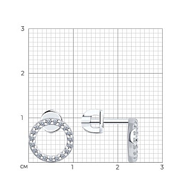 Серьги SOKOLOV - Серебро 925, Фианит (арт. 94025799)