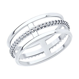 Кольцо SOKOLOV - Серебро 925, Фианит (арт. 94013878)