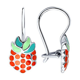 Серьги Diamant - Серебро 925, Эмаль (арт. 94-120-01540-1)