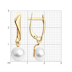 Серьги Diamant - Серебро 925, Жемчуг культивированный (арт. 93-321-02082-1)