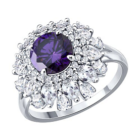 Кольцо SOKOLOV - Серебро 925, Фианит (арт. 94014902-91)