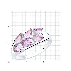 Кольцо SOKOLOV - Серебро 925, Аметист (арт. 92011819)