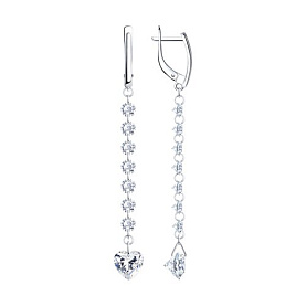 Серьги Diamant - Серебро 925, Фианит (арт. 94-121-00255-1)