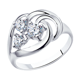 Кольцо Diamant - Серебро 925, Фианит (арт. 94-110-00542-1)